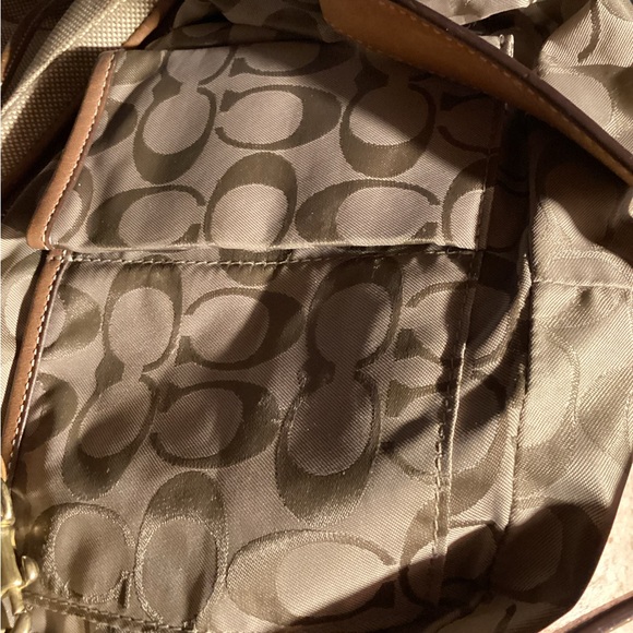 Coach Hampton Canvas Leather Trim with Matching Wristlet - Picture 12 of 13